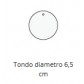 Cartellino Tondo Diametro 6.5 cm Plastificato